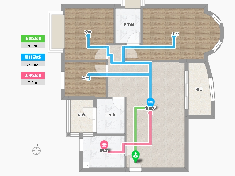 广东省-广州市-骏景花园-83.87-户型库-动静线