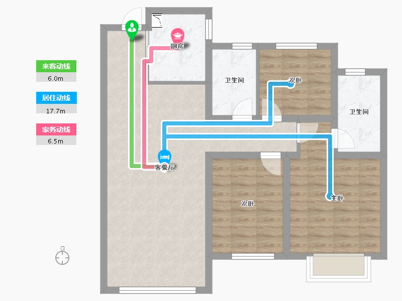 河北省-秦皇岛市-皓顺・琨御-80.80-户型库-动静线