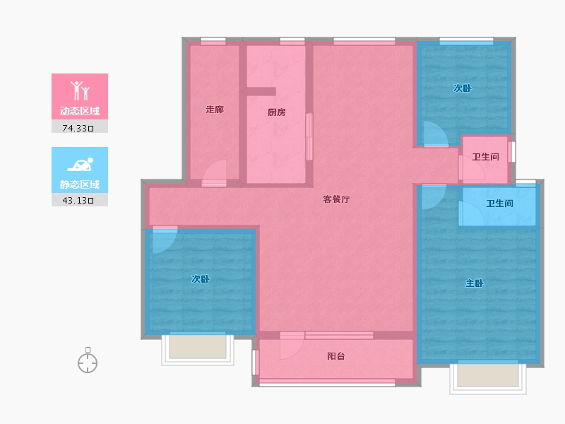 北京-北京市-御东汇�Z-104.17-户型库-动静分区