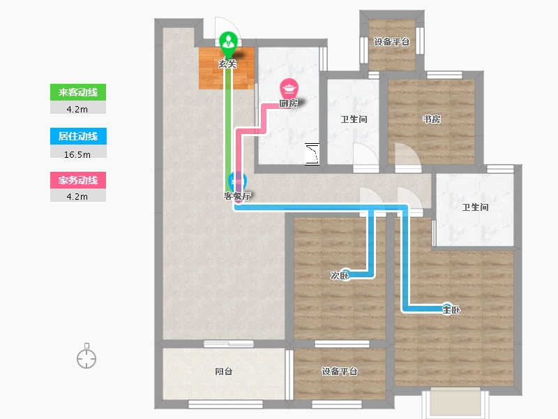 河北省-石家庄市-中冶德贤华府-94.91-户型库-动静线