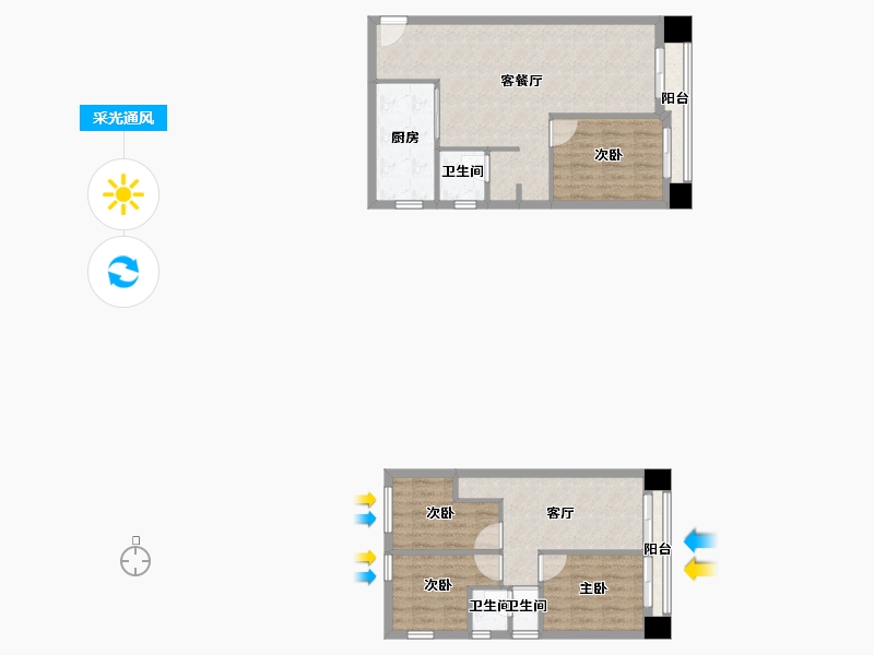 广东省-深圳市-湾景商务中心-81.56-户型库-采光通风