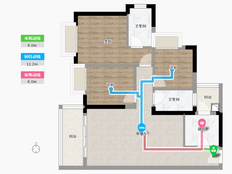 四川省-成都市-嘉裕第六洲-75.78-户型库-动静线