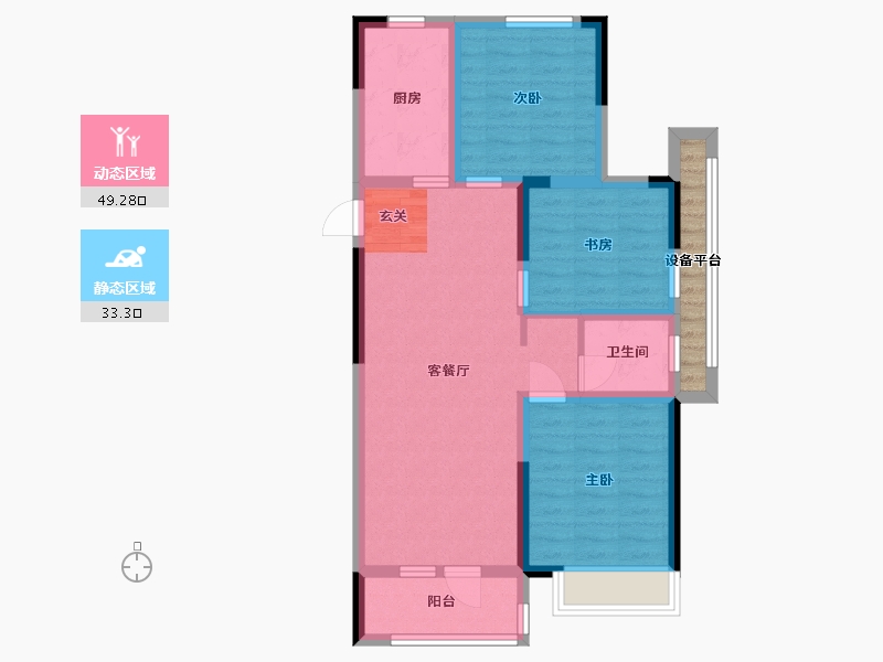 河北省-石家庄市-金科・集美郡-76.20-户型库-动静分区