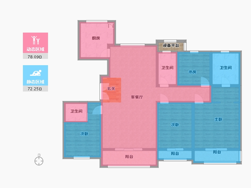 河北省-承德市-君御府-135.01-户型库-动静分区