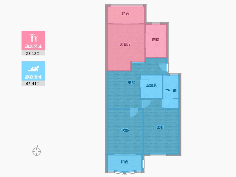 上海-上海市-芙蓉花苑-83.30-户型库-动静分区