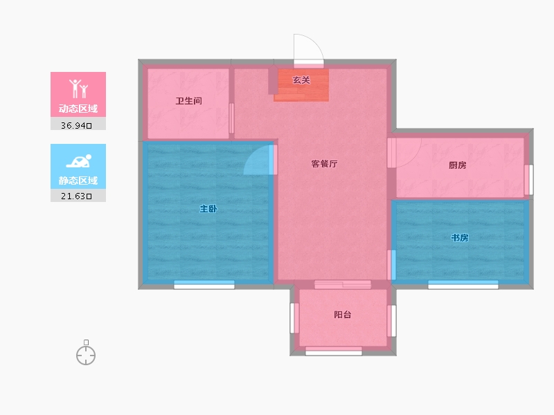 河北省-石家庄市-润江正定壹�院-51.99-户型库-动静分区