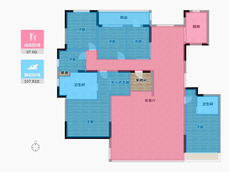 河南省-郑州市-正商祯瑞上境-191.93-户型库-动静分区