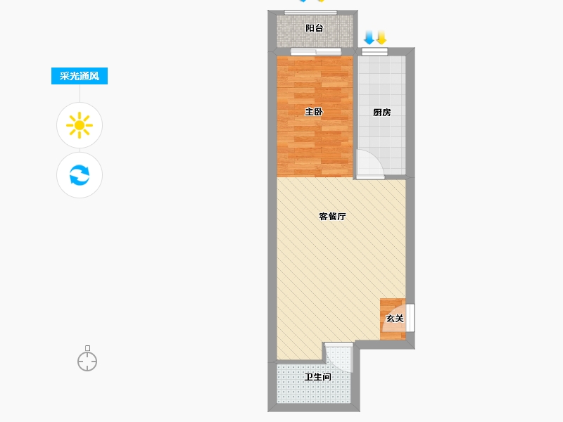 河北省-廊坊市-雷捷时代广场二期-40.17-户型库-采光通风