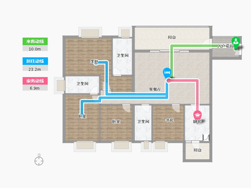 海南省-三亚市-海口华润中心-152.46-户型库-动静线