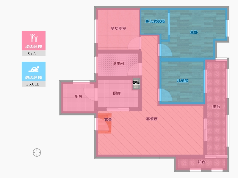 江苏省-常州市-吾悦华府-82.19-户型库-动静分区