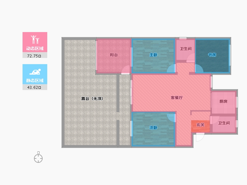 江苏省-无锡市-刘伶巷-160.89-户型库-动静分区