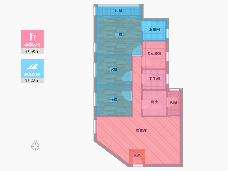 广东省-深圳市-泰华大厦-1座-73.46-户型库-动静分区