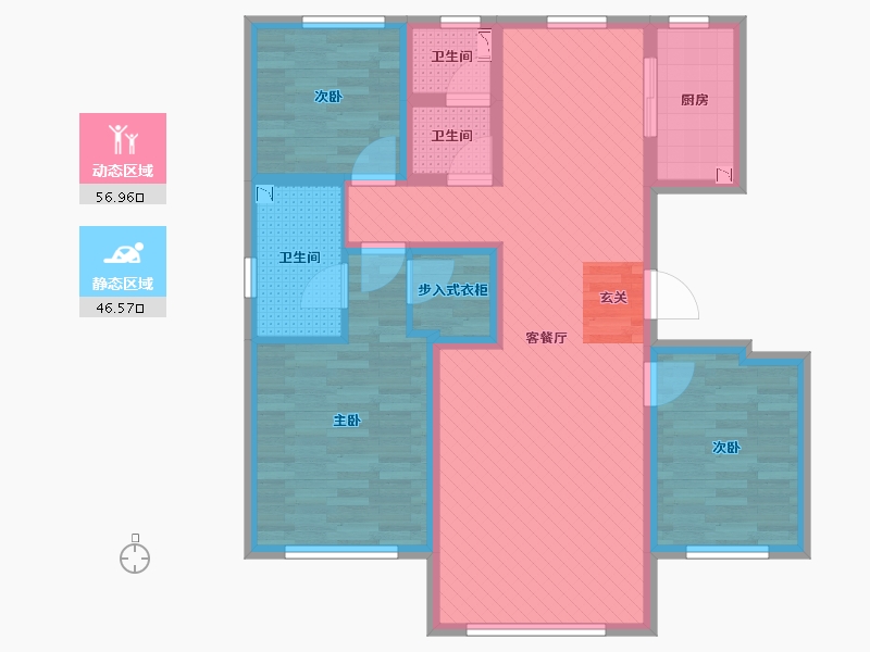 河北省-衡水市-御景江山-90.09-户型库-动静分区