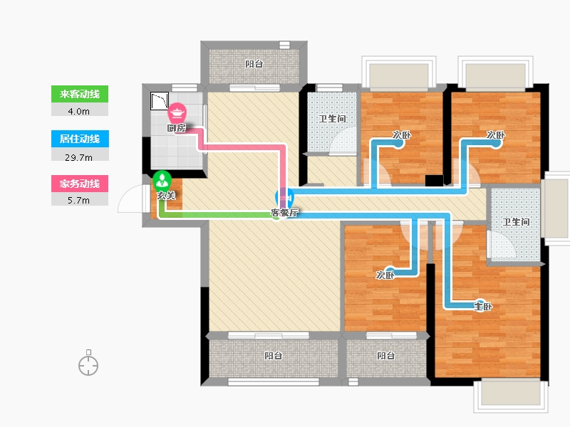 福建省-龙岩市-龙津大时代营销中心-91.39-户型库-动静线