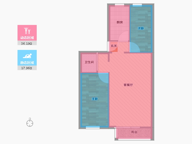 北京-北京市-永定路57号院-47.82-户型库-动静分区