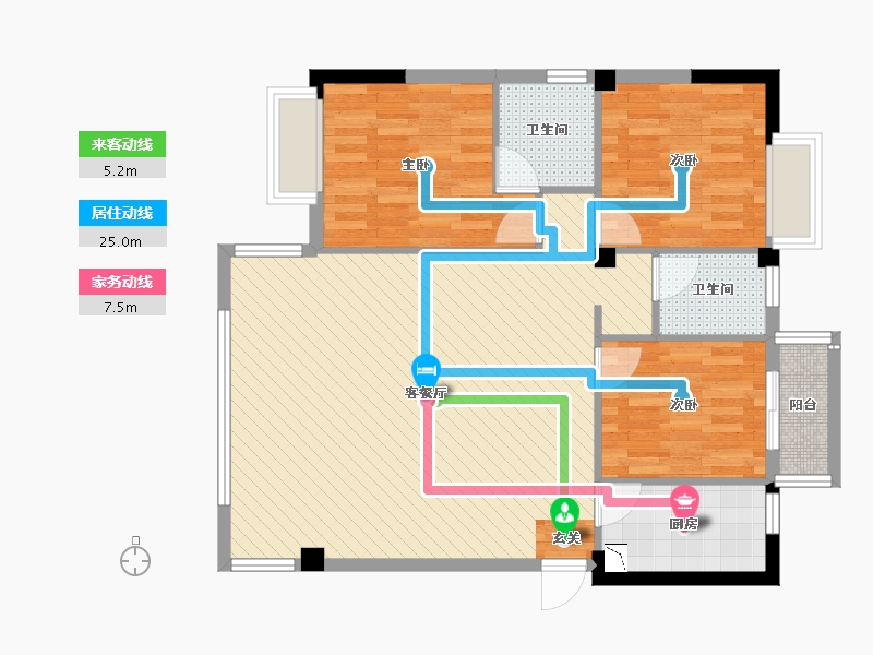 福建省-南平市-美伦阳光新城-90.94-户型库-动静线