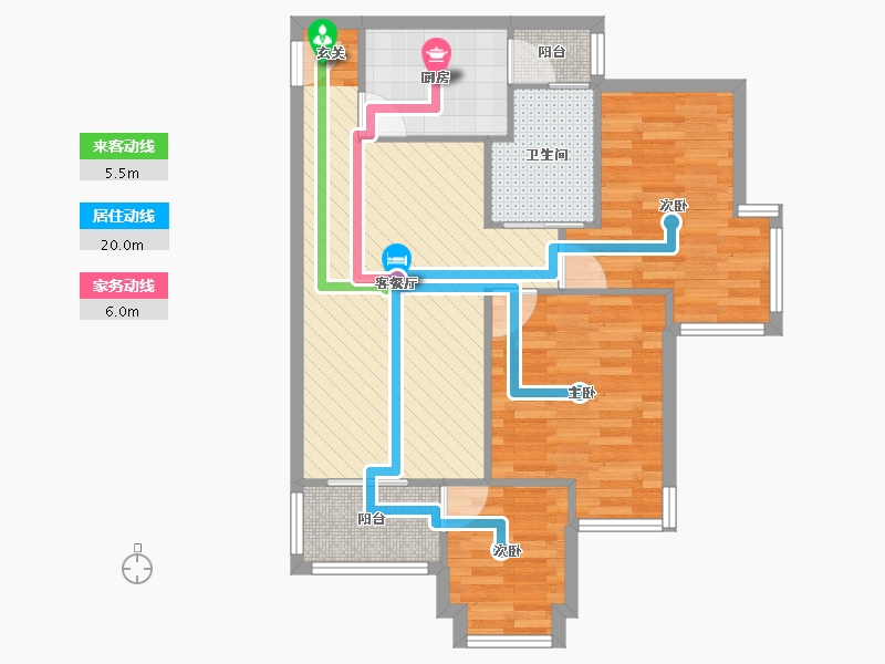 四川省-成都市-郫县五彩城-72.89-户型库-动静线