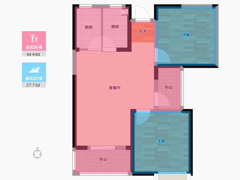 安徽省-合肥市-新慧御湖城-67.15-户型库-动静分区