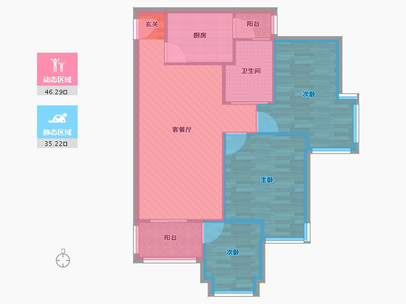 四川省-成都市-郫县五彩城-72.89-户型库-动静分区