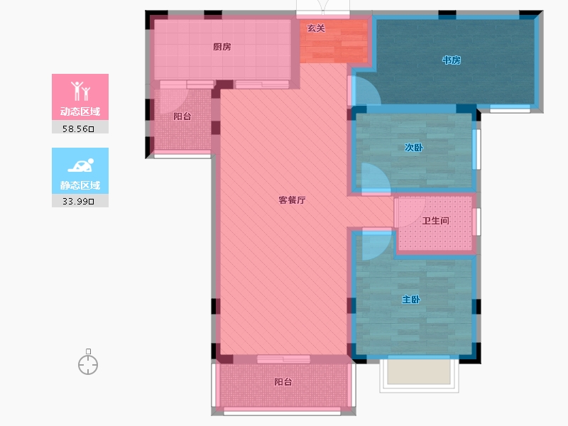 湖南省-岳阳市-双湖湾-79.61-户型库-动静分区