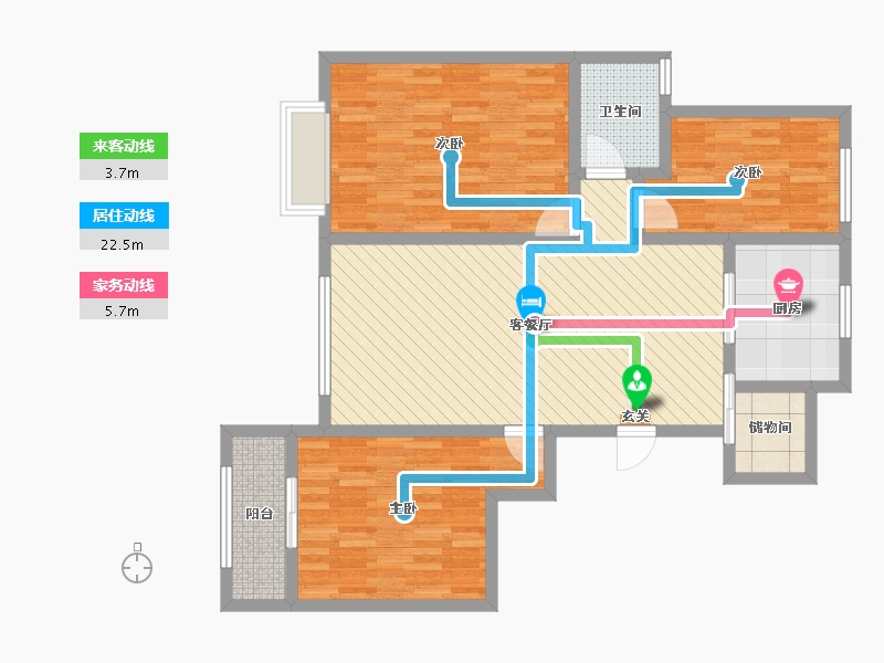 山东省-潍坊市-泰华城大益华府-98.40-户型库-动静线