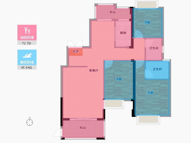 福建省-福州市-中联天城-104.76-户型库-动静分区