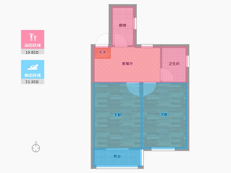 北京-北京市-淞南三村-45.69-户型库-动静分区