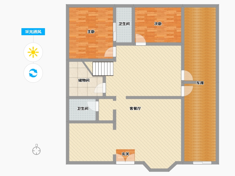 浙江省-宁波市-自建房-145.88-户型库-采光通风