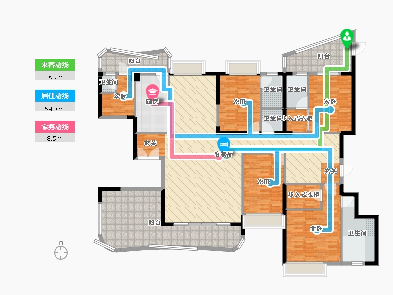 广东省-汕头市-愉珑湾-203.63-户型库-动静线