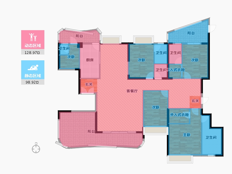 广东省-汕头市-愉珑湾-203.63-户型库-动静分区