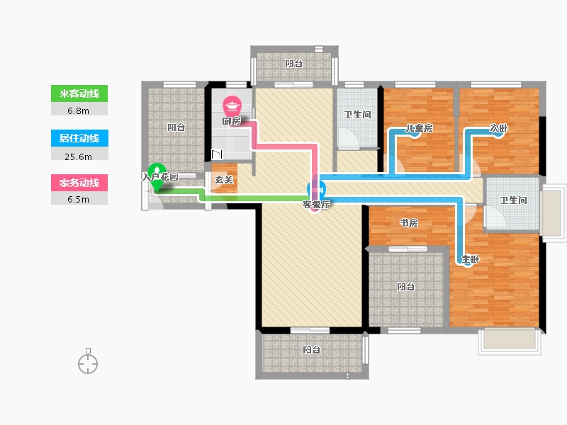 福建省-莆田市-骏城亿发-125.02-户型库-动静线