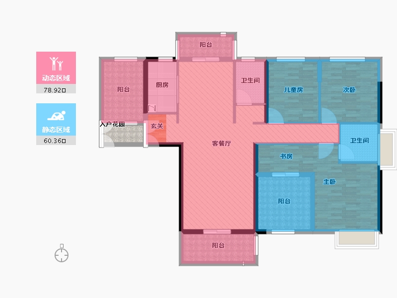 福建省-莆田市-骏城亿发-125.02-户型库-动静分区