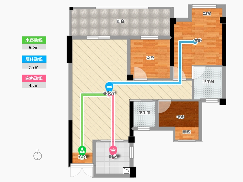 江西省-赣州市-蓝湾里-81.80-户型库-动静线