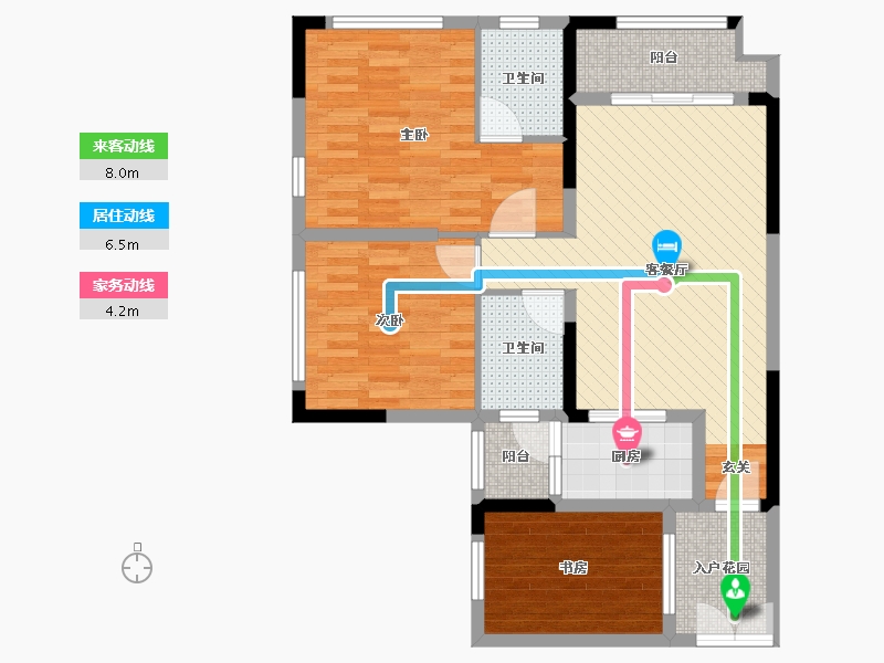 四川省-宜宾市-海翔光明春天-86.74-户型库-动静线