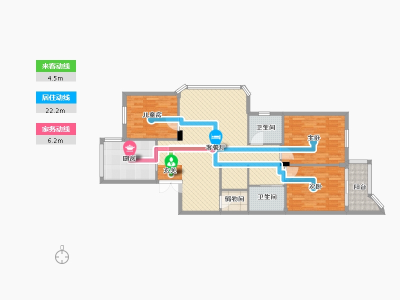 福建省-福州市-鸿城小区-100.81-户型库-动静线