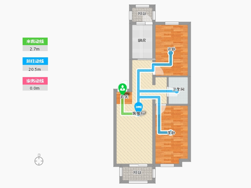 黑龙江省-哈尔滨市-秀水名苑三期-64.97-户型库-动静线