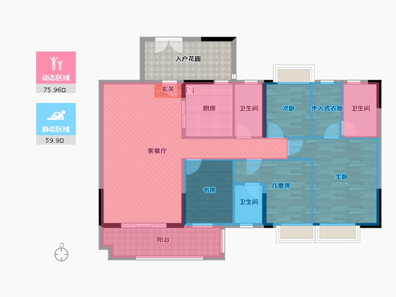 广东省-清远市-英德金鑫城-131.60-户型库-动静分区