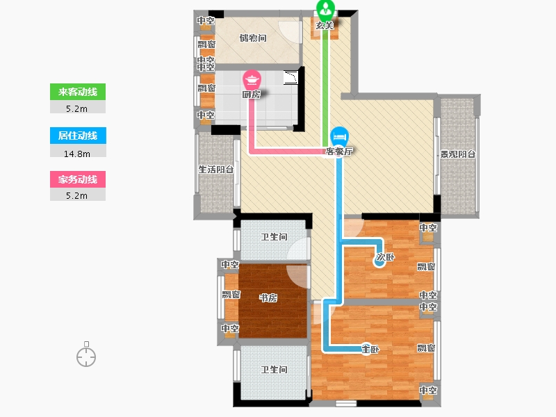 贵州省-贵阳市-中天金融国际社区-104.47-户型库-动静线