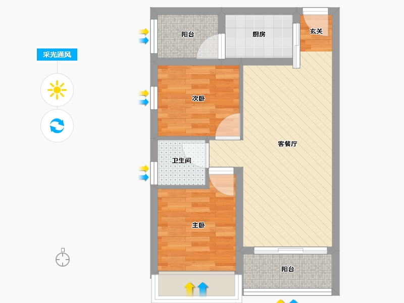 广东省-清远市-和园-48.96-户型库-采光通风