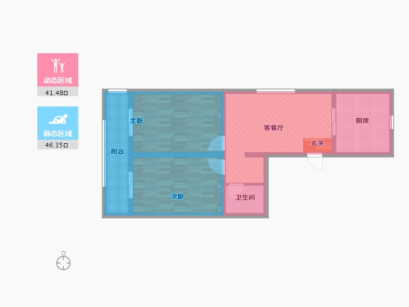 天津-天津市-东升里-76.65-户型库-动静分区