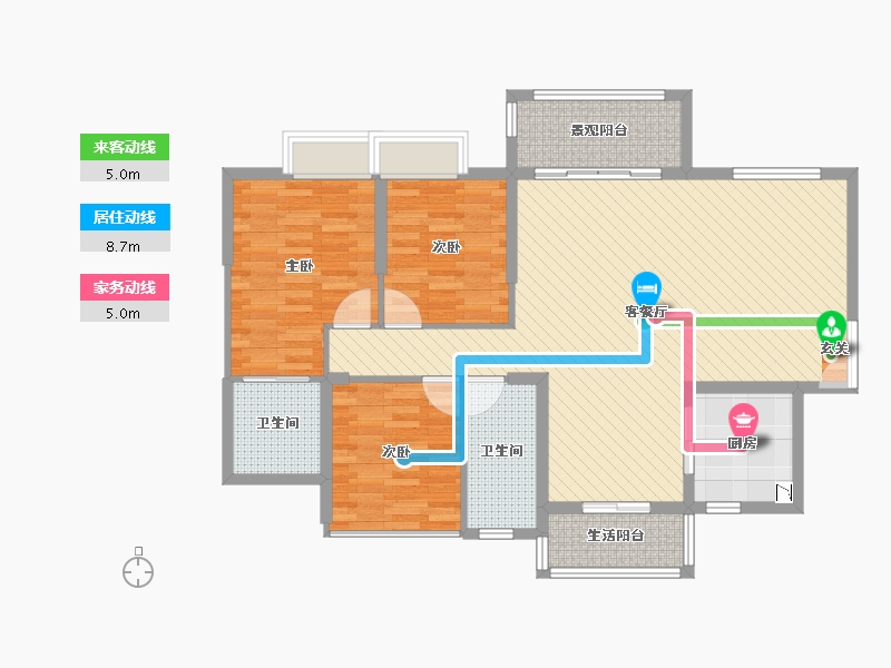 广东省-河源市-宝豪御龙湾2期-106.45-户型库-动静线