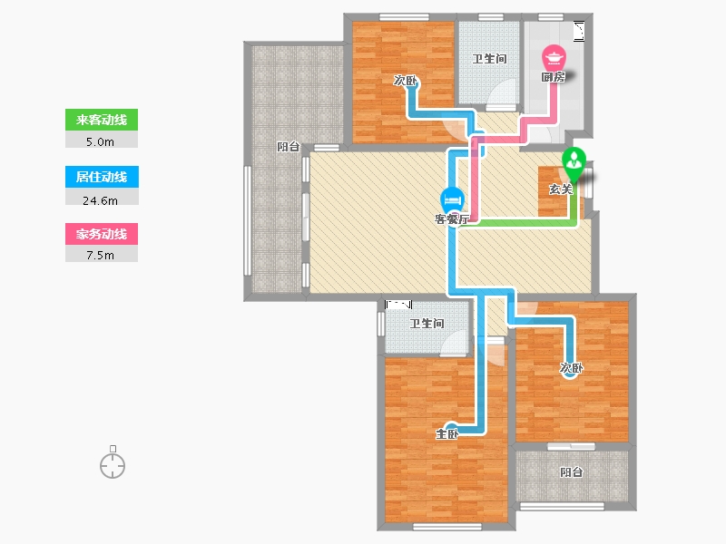 河南省-安阳市-四季花都-135.00-户型库-动静线