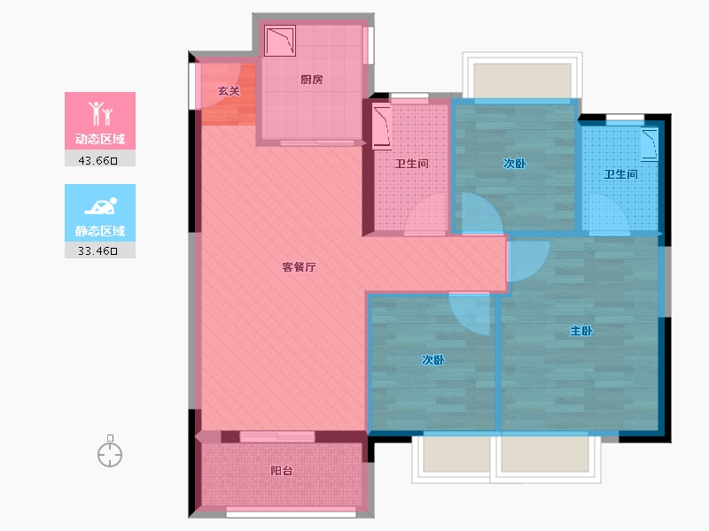 广东省-广州市-幸福荟花园-68.11-户型库-动静分区