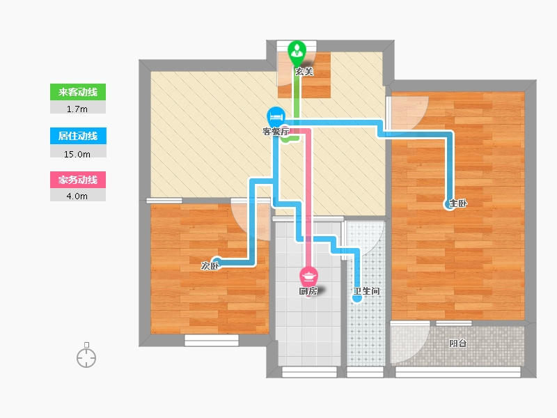 河南省-郑州市-工程厂家属院-46.59-户型库-动静线