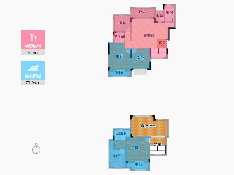 重庆-重庆市-中铁山水时光-152.04-户型库-动静分区