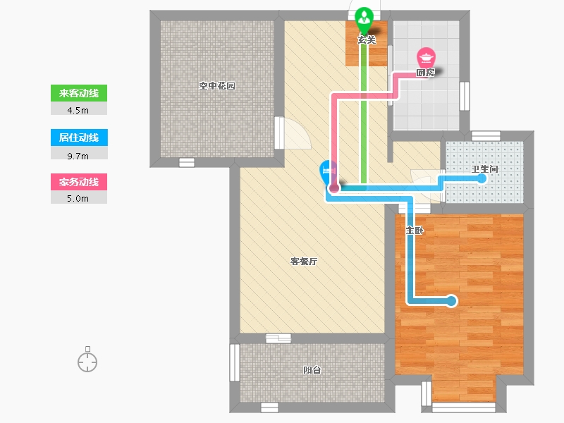 湖南省-长沙市-怡海星城-61.16-户型库-动静线