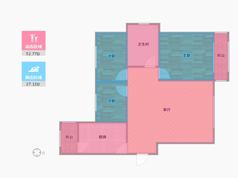 山西省-晋城市-ahi哦-74.75-户型库-动静分区