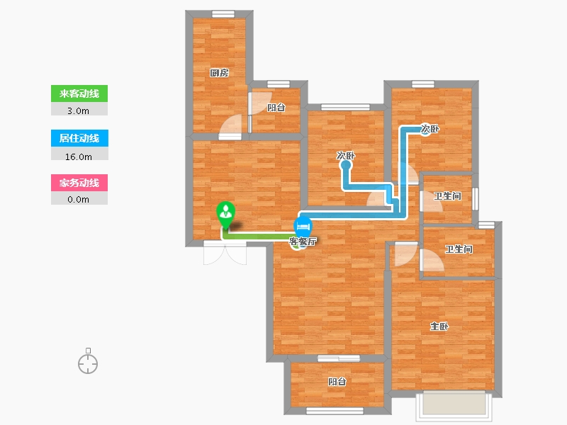 辽宁省-沈阳市-恒大滨江左岸-90.21-户型库-动静线