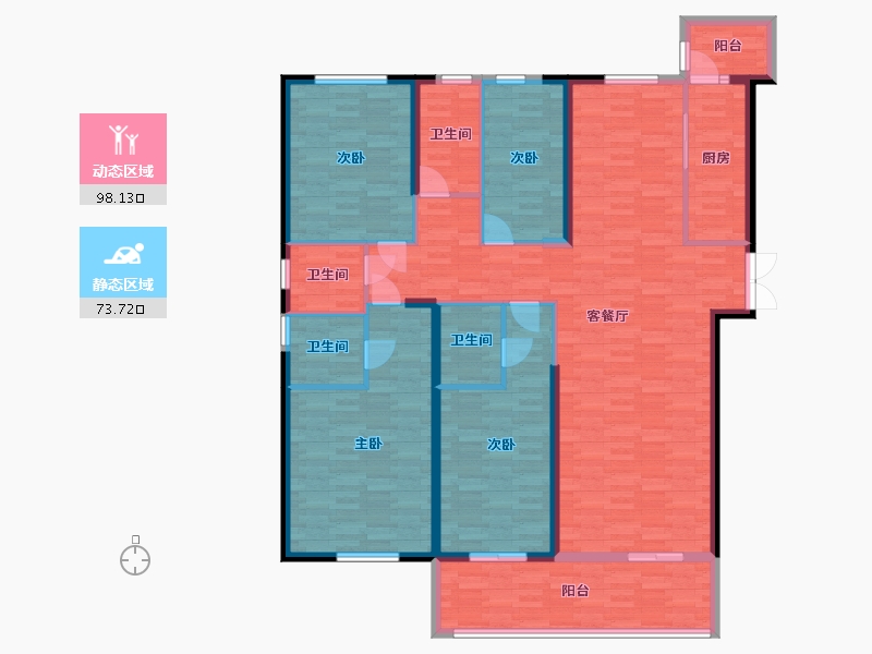 湖北省-武汉市-江御-155.82-户型库-动静分区