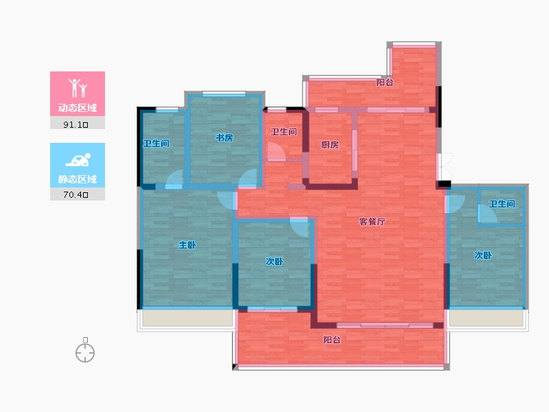 河南省-信阳市-誉鼎城央学府-145.00-户型库-动静分区